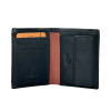 Ανδρικό δερμάτινο πορτοφόλι   6091 black LAVOR