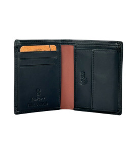 Ανδρικό δερμάτινο πορτοφόλι   6091 black LAVOR