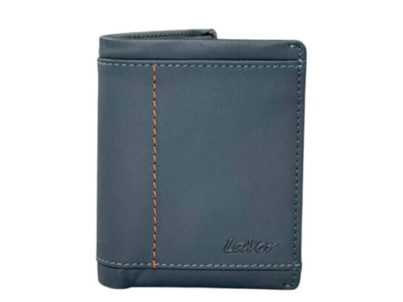Ανδρικό δερμάτινο πορτοφόλι   6091 blue LAVOR
