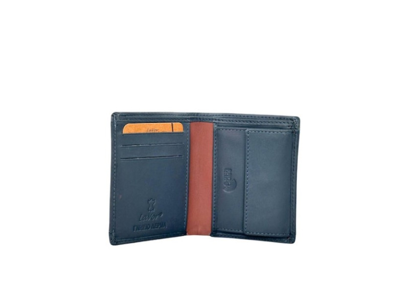 Ανδρικό δερμάτινο πορτοφόλι   6091 blue LAVOR