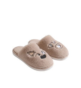 Παντόφλες γούνινες WIS255183 beize JOMIX