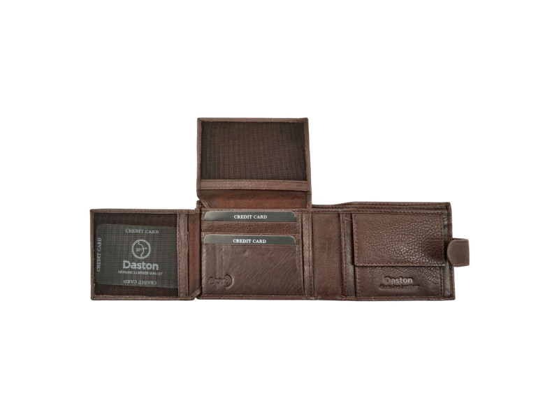 Ανδρικό δερμάτινο πορτοφόλι   116 DASTON br